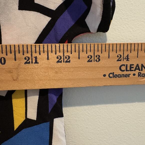 Big Dart Top Women Size US 12 Colorful Abstract Geometric Retro Graffiti Pop Art - Picture 8 of 10